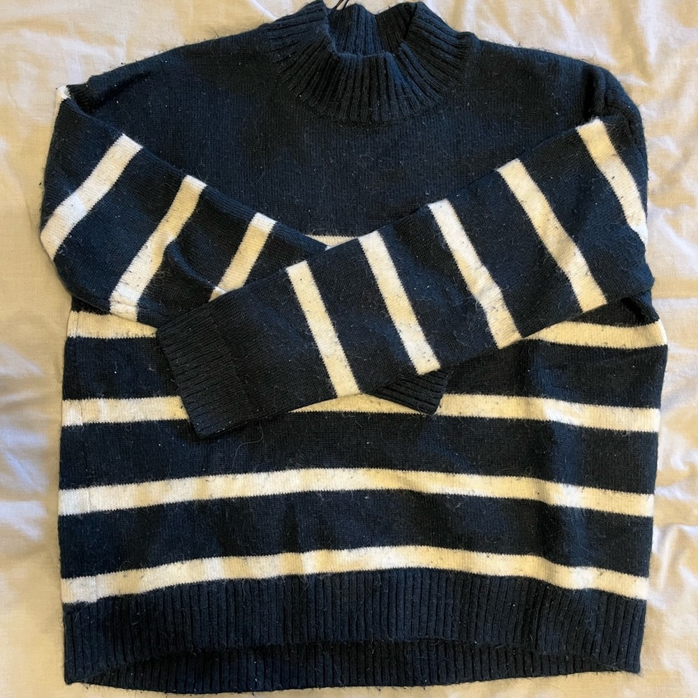 H&M Woolish Striped Sweater - Navy